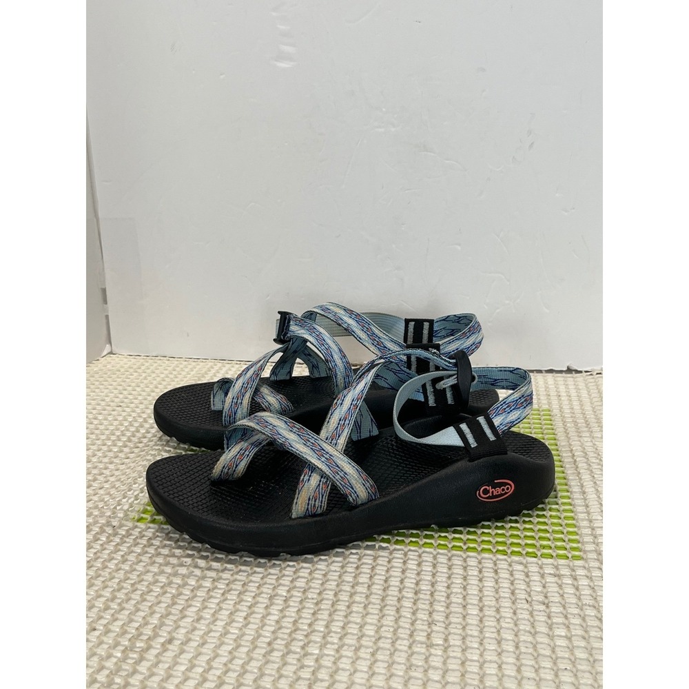 Chaco‎ Women's Z/2 Classic Sandals Women's 9 Blue Pattern Double Strap Toe Loop